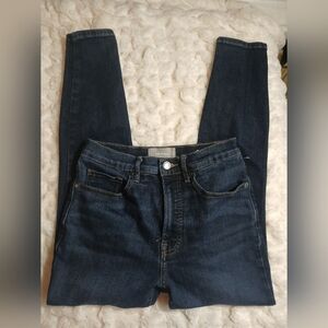 Everlane Jeans Womens 27 Blue High Rise Skinny Ankle Dark Wash